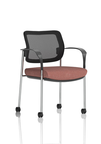 Brunswick Deluxe Medium Back Visitor Office Chair with Arms with Castors