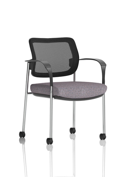 Brunswick Deluxe Medium Back Visitor Office Chair with Arms with Castors