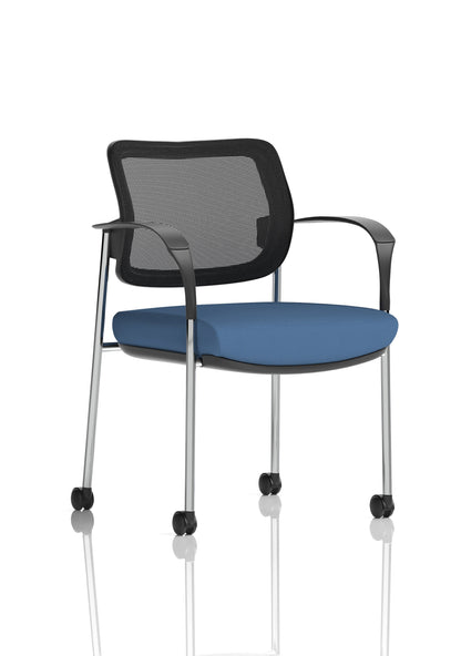 Brunswick Deluxe Medium Back Visitor Office Chair with Arms with Castors