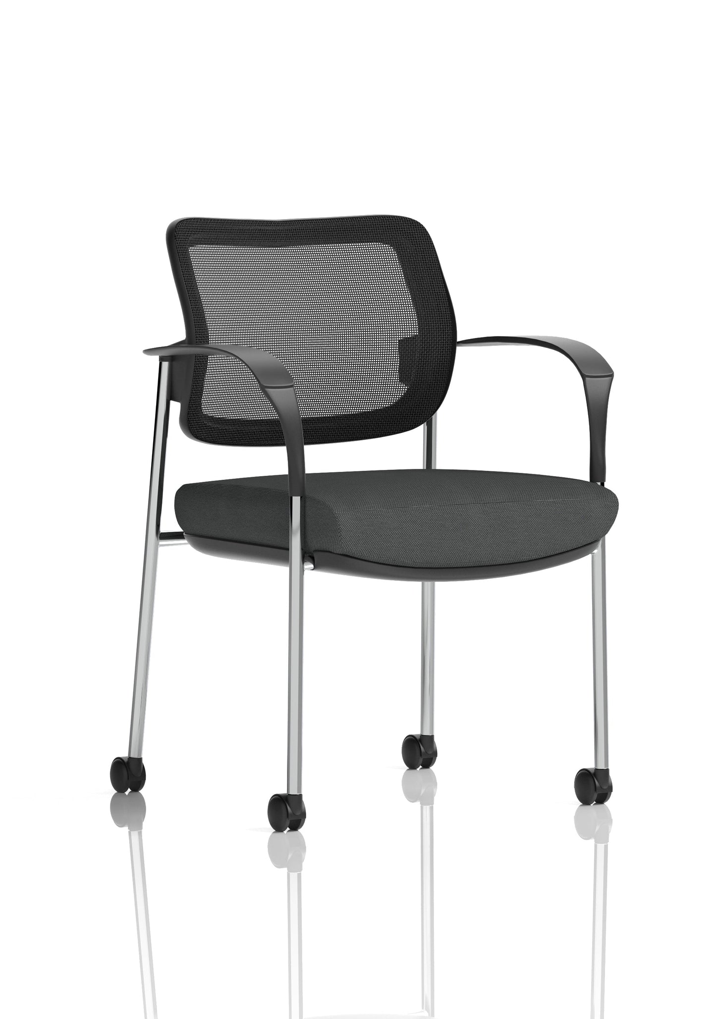 Brunswick Deluxe Medium Back Visitor Office Chair with Arms with Castors