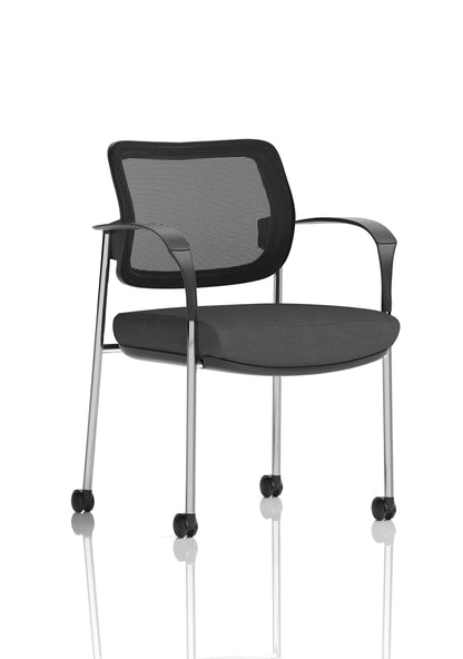 Brunswick Deluxe Medium Back Visitor Office Chair with Arms with Castors