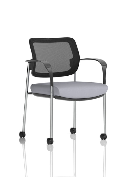 Brunswick Deluxe Medium Back Visitor Office Chair with Arms with Castors