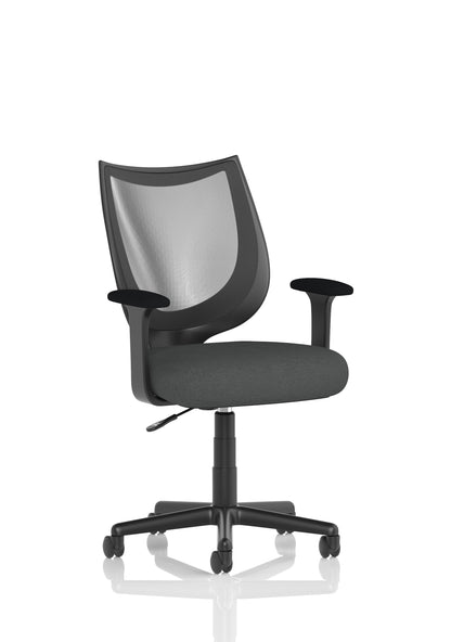 Camden Medium Back Black Mesh Task Operator Office Chair With Arms