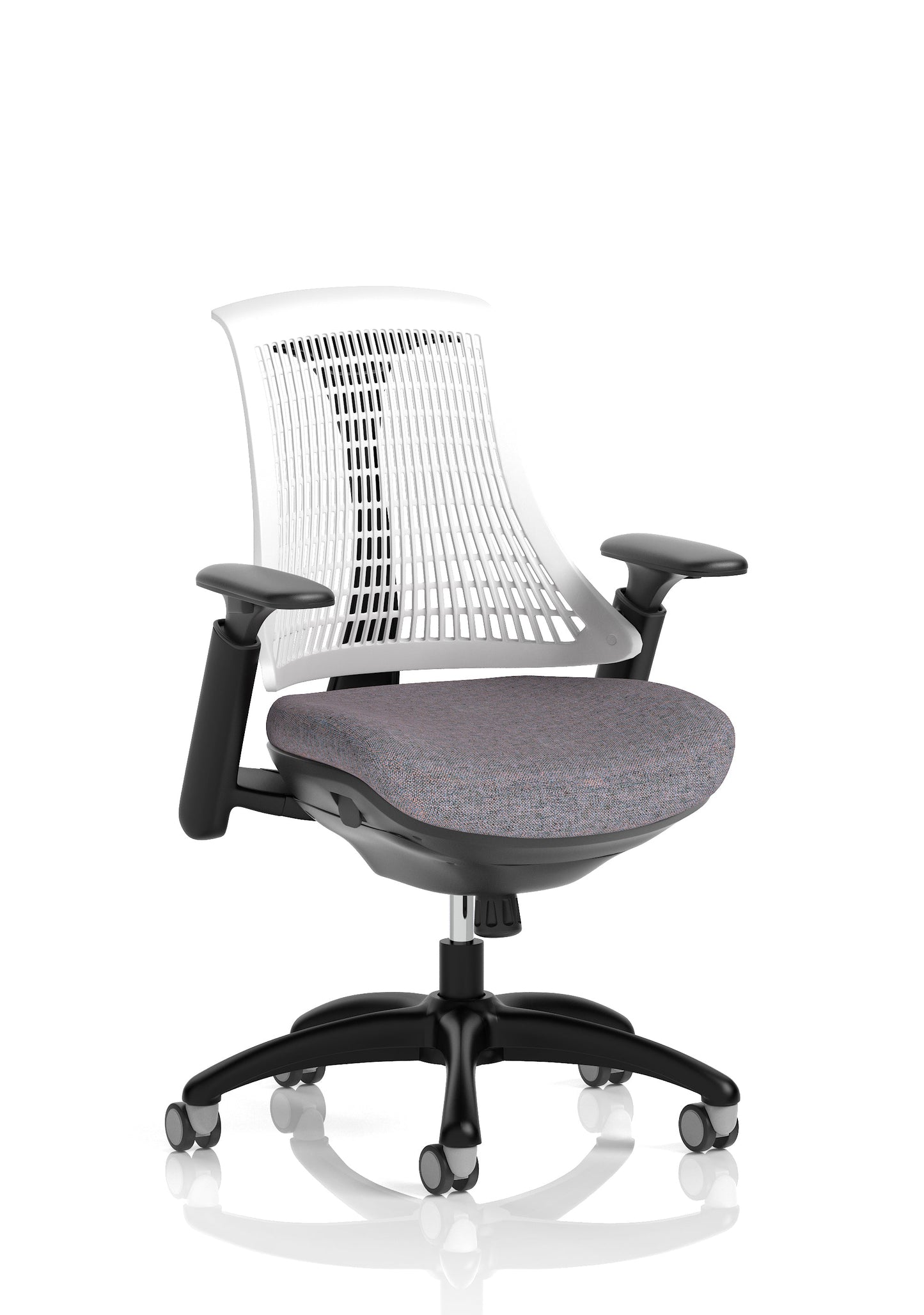 Flex Medium Back Black Frame Task Operator Office Chair with Arms