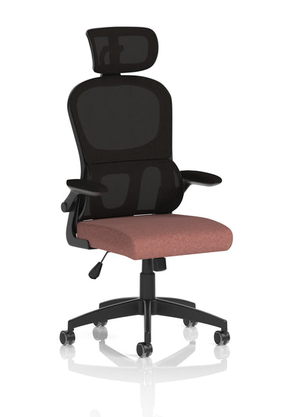 Iris Task Operator Mesh Back Fabric Seat With Headrest