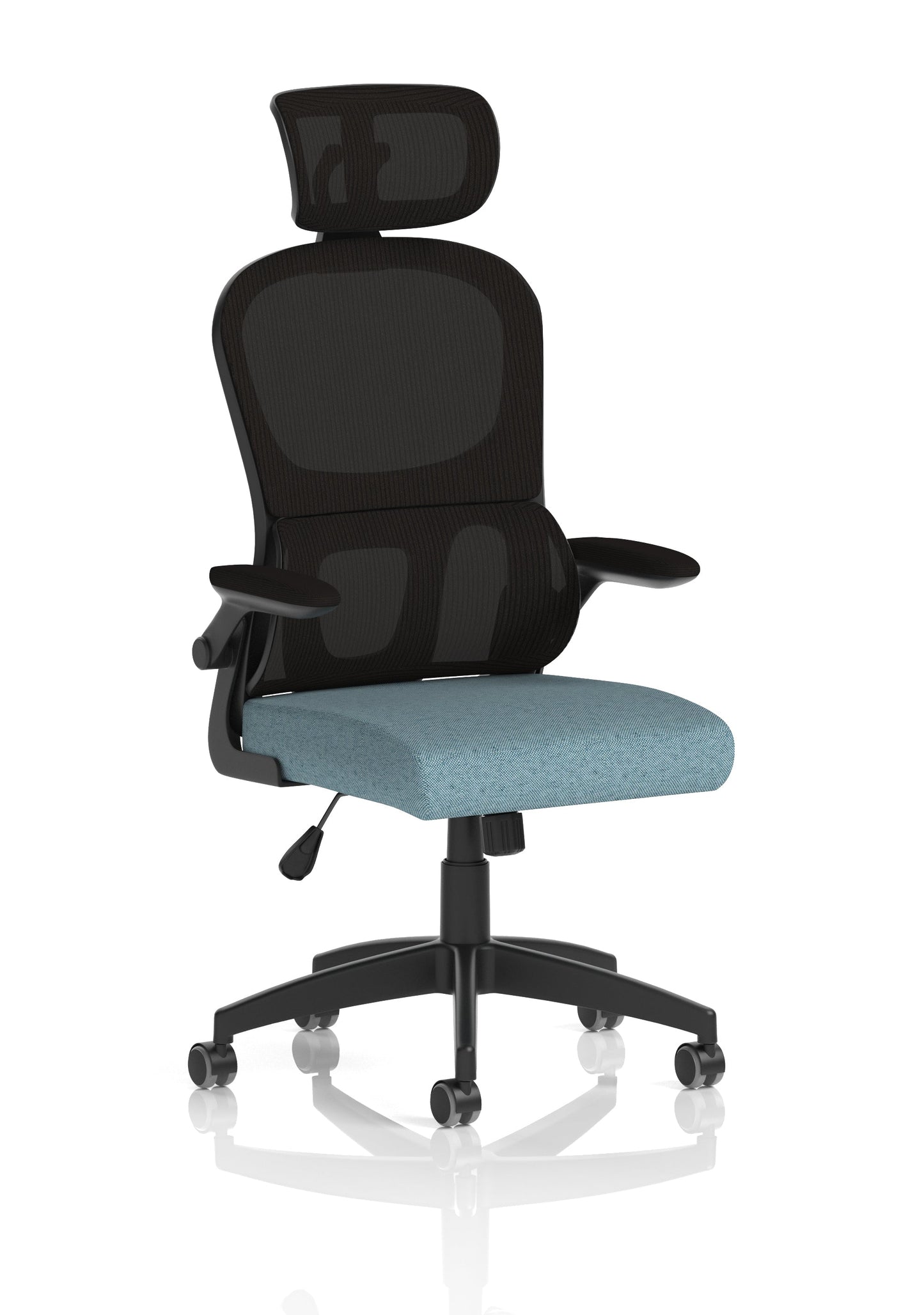 Iris Task Operator Mesh Back Fabric Seat With Headrest