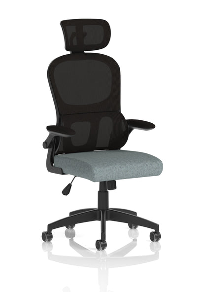Iris Task Operator Mesh Back Fabric Seat With Headrest