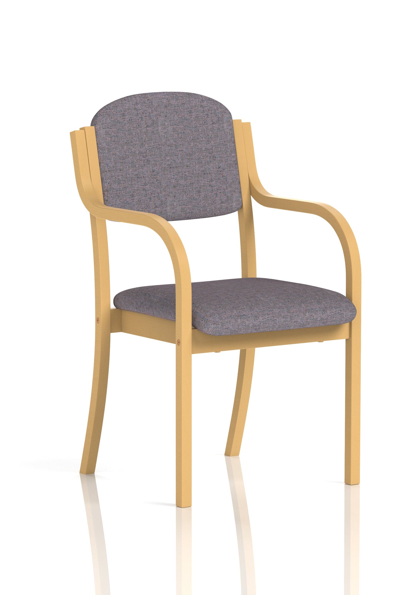 Madrid Wooden Frame Visitor Chair with Arms