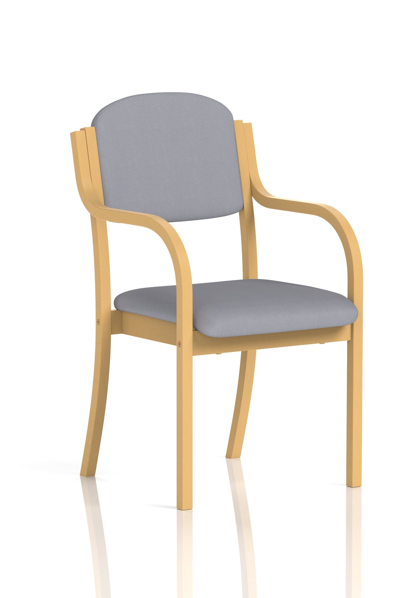 Madrid Wooden Frame Visitor Chair with Arms