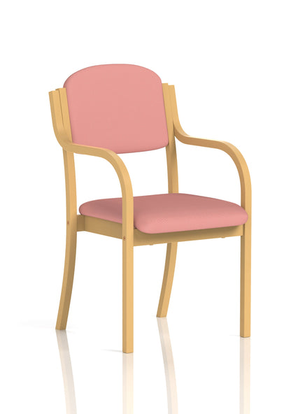 Madrid Wooden Frame Visitor Chair with Arms