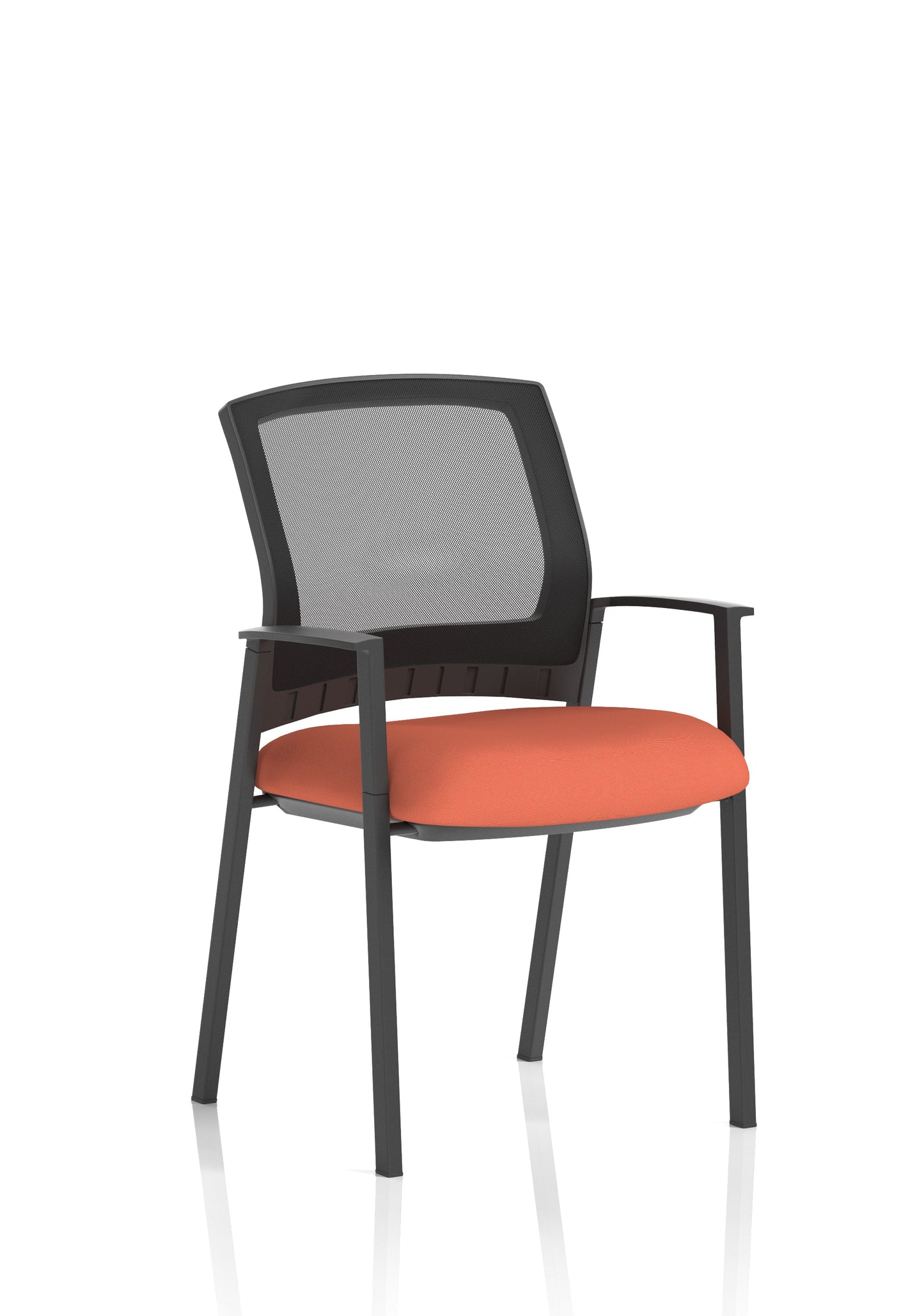 Metro Medium Mesh Back Stacking Visitor Chair with Arms