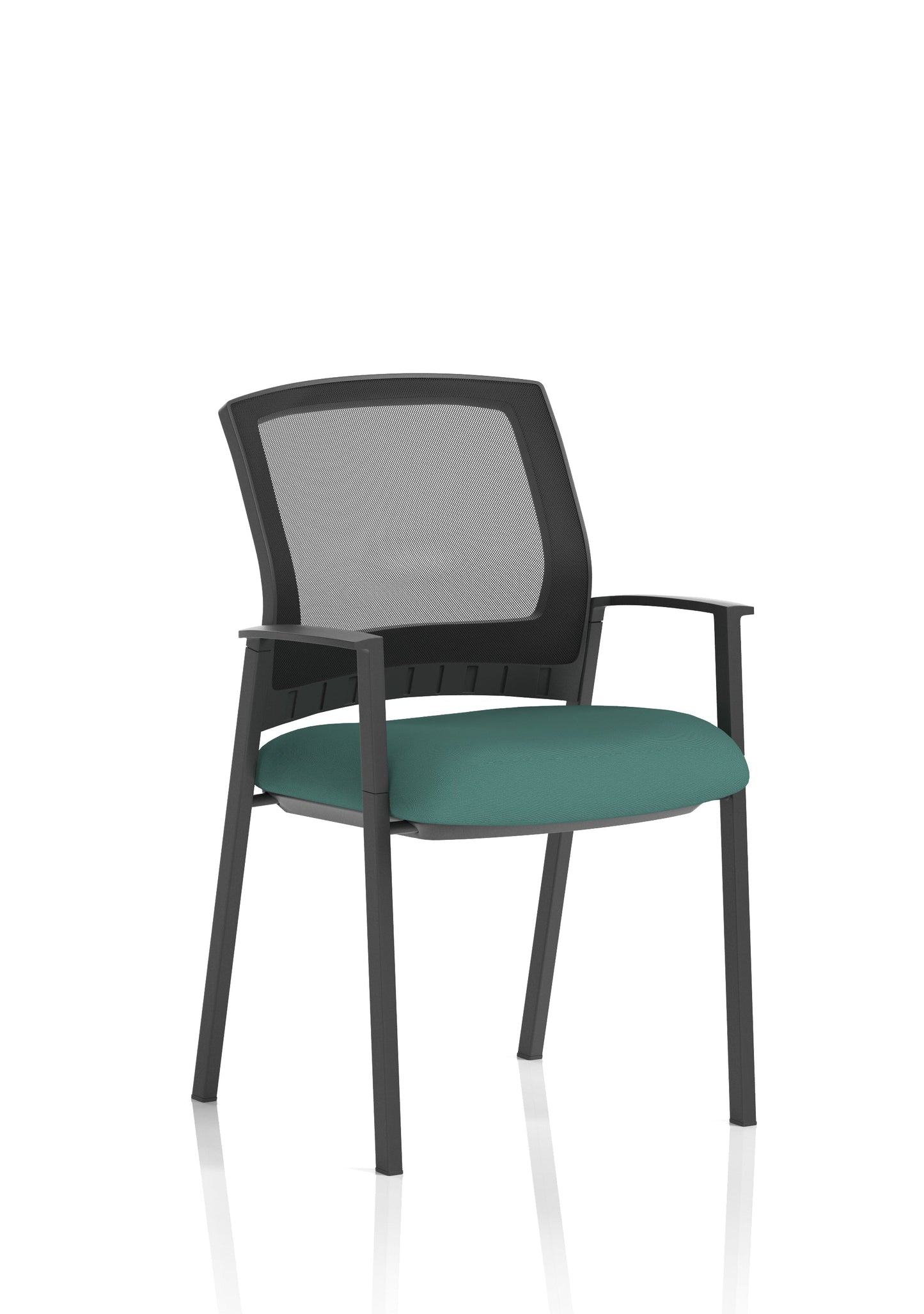 Metro Medium Mesh Back Stacking Visitor Chair with Arms