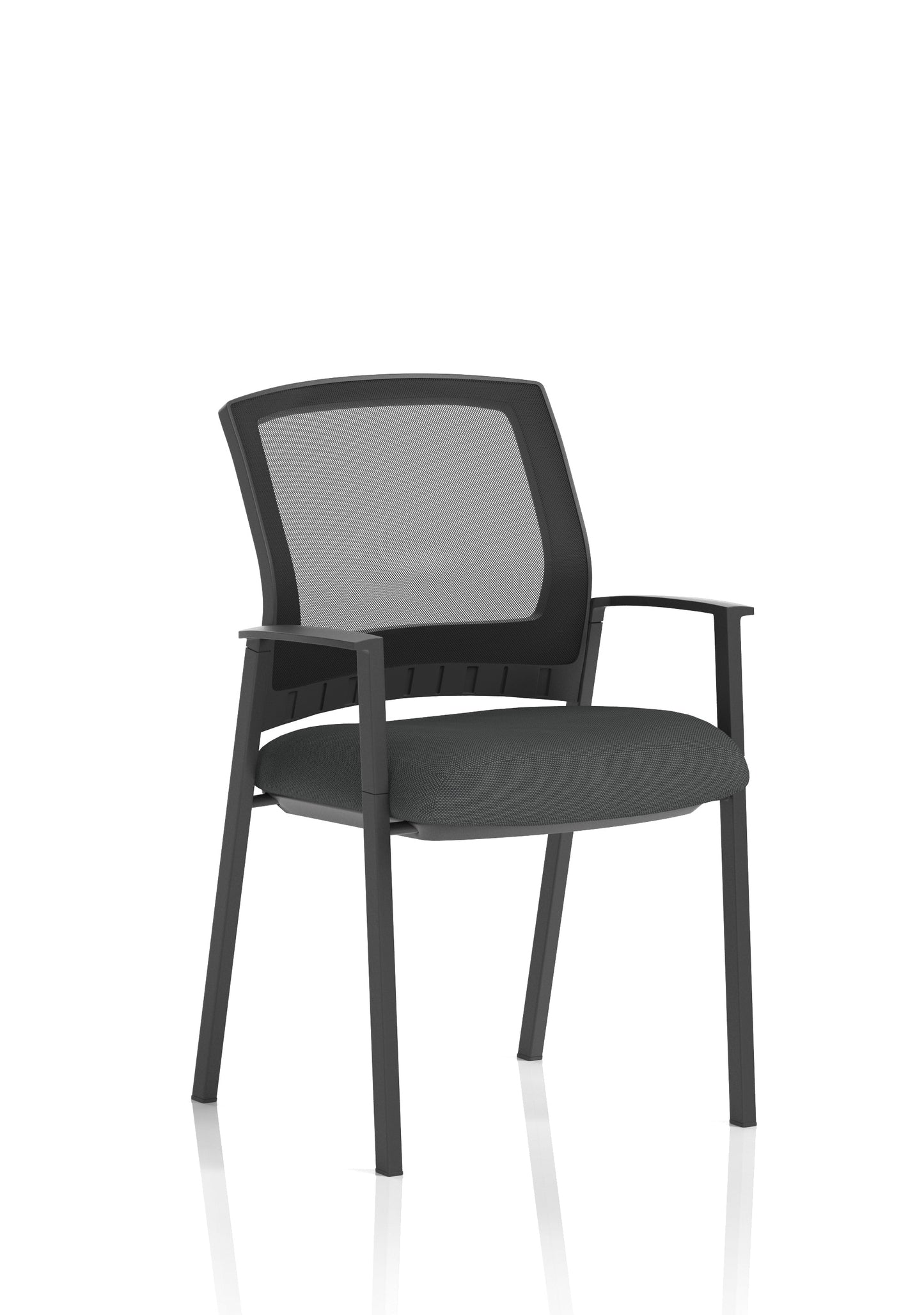 Metro Medium Mesh Back Stacking Visitor Chair with Arms