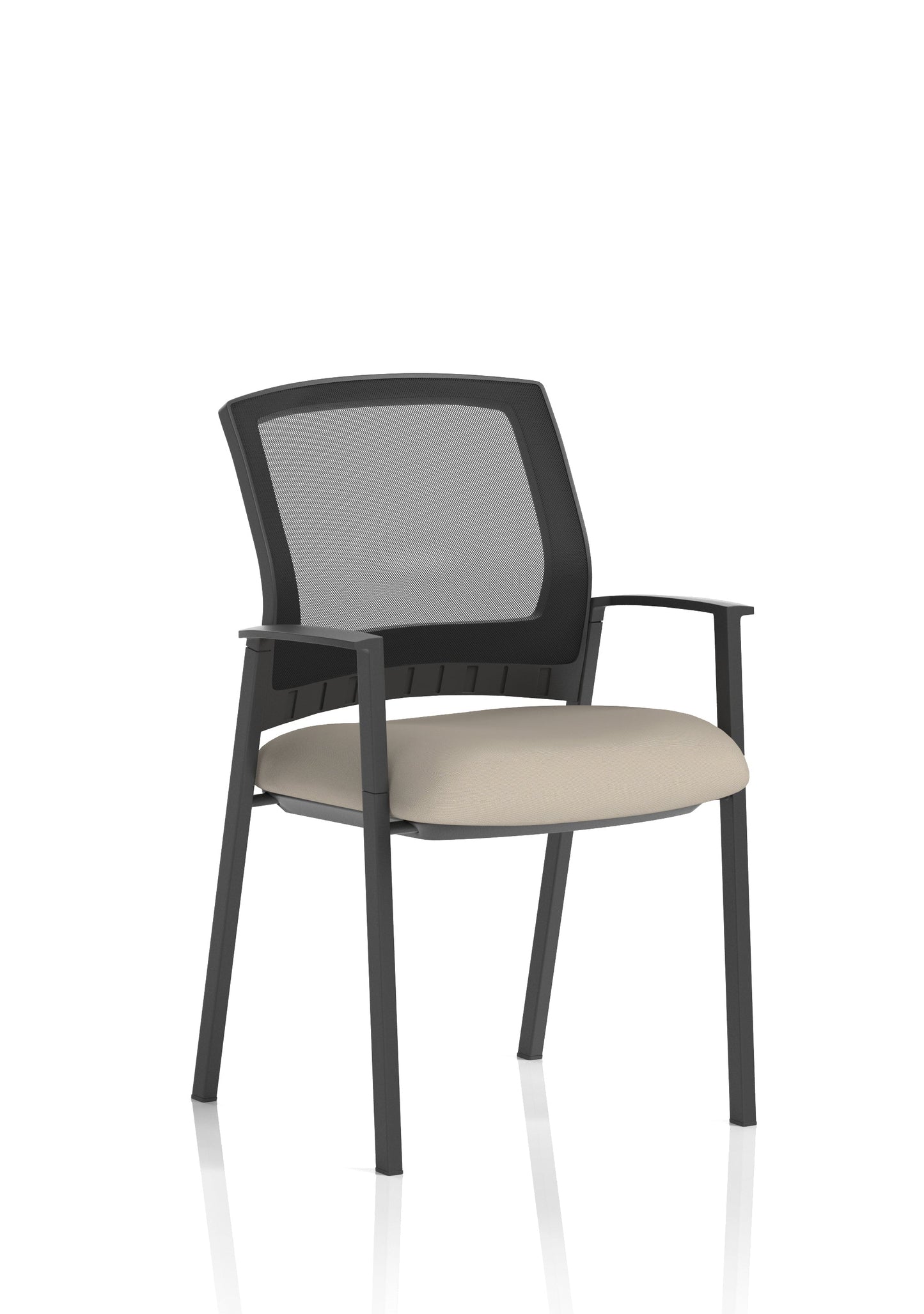 Metro Medium Mesh Back Stacking Visitor Chair with Arms