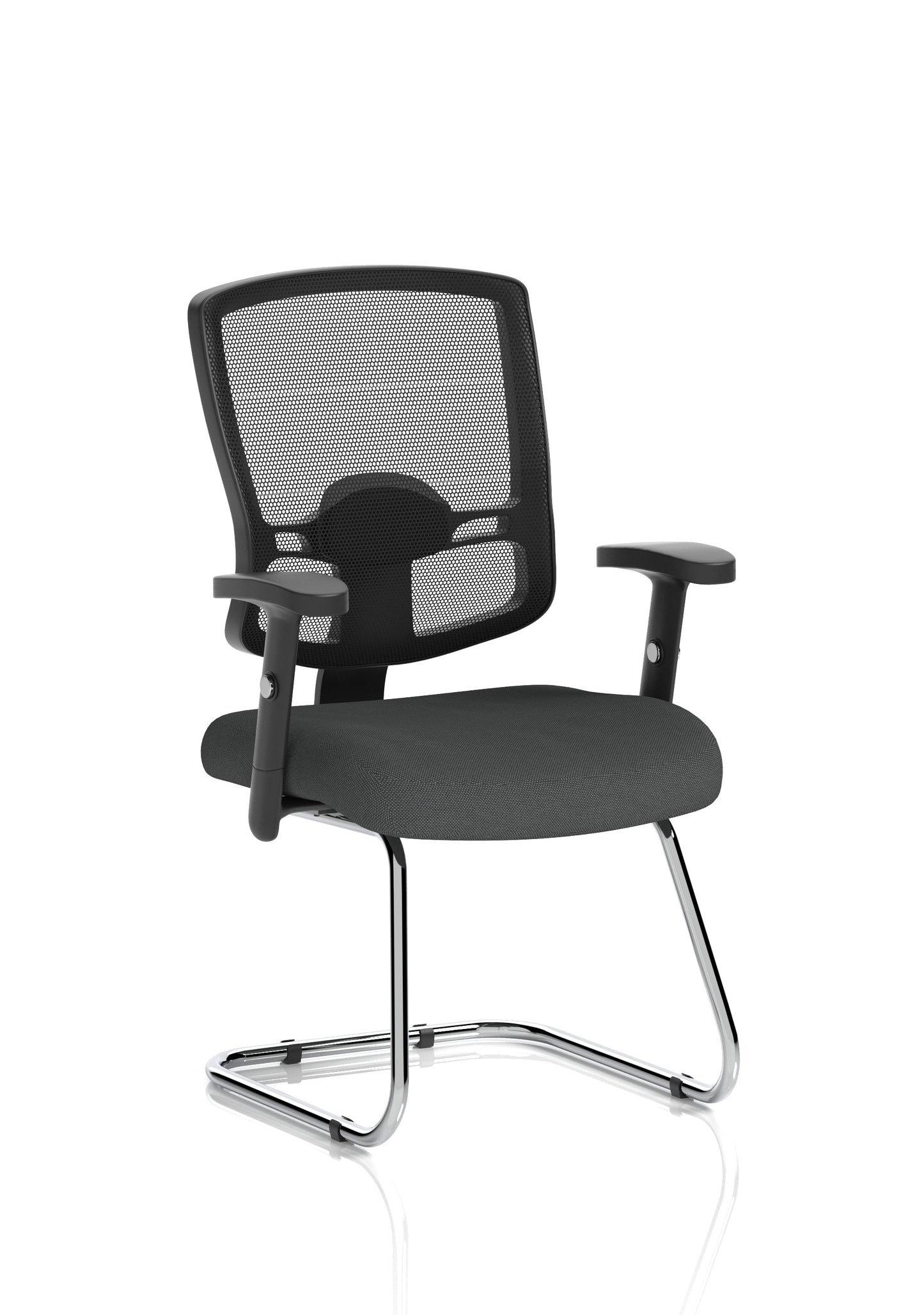 Portland Mesh Back Cantilever Visitor Chair with Arms