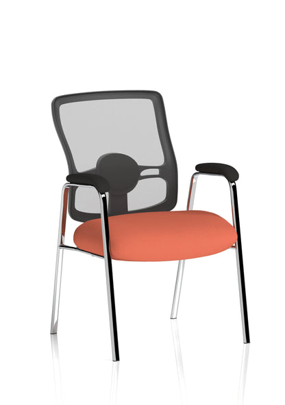 Portland Medium Mesh Back (Straight Leg) Visitor Chair with Arms