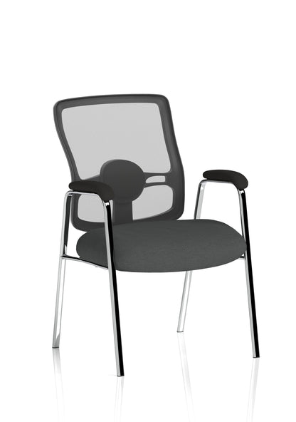 Portland Medium Mesh Back (Straight Leg) Visitor Chair with Arms