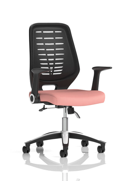 Relay Medium Mesh Back Task Operator Office Chair with Arms