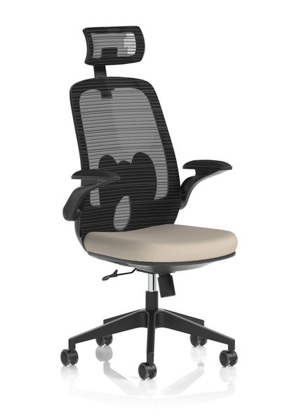 Sigma Executive Mesh Chair With Folding Arms