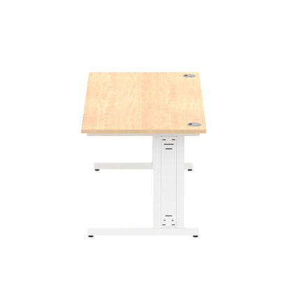 Impulse 1800mm Straight Desk Cable Managed Leg