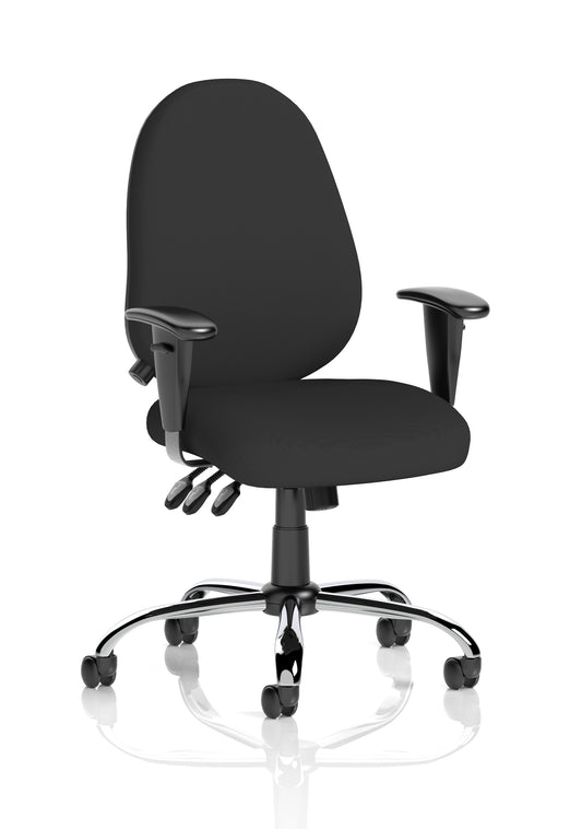 Lisbon Medium Back Task Operator Office Chair with Height Adjustable Arms