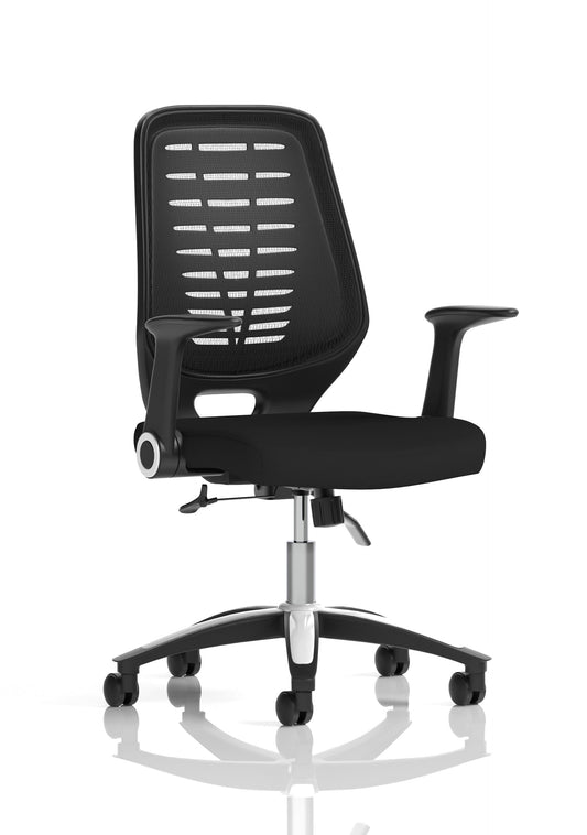 Relay Medium Mesh Back Task Operator Office Chair with Arms