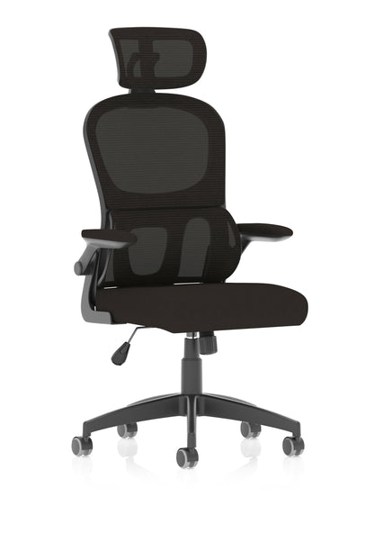Iris Task Operator Mesh Back Fabric Seat With Headrest
