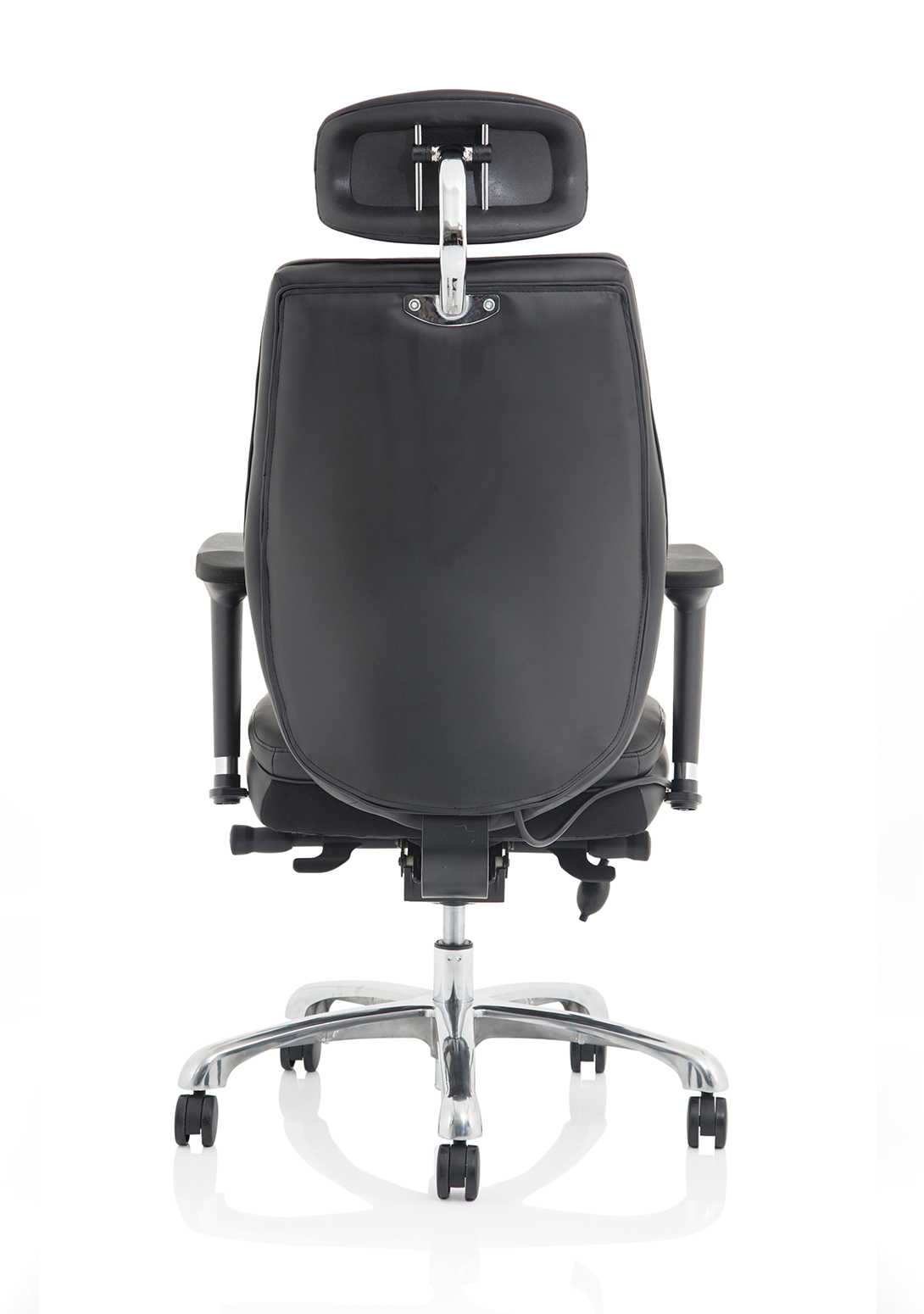 Domino High Back Black Ergonomic Posture Chair with Arms and Headrest