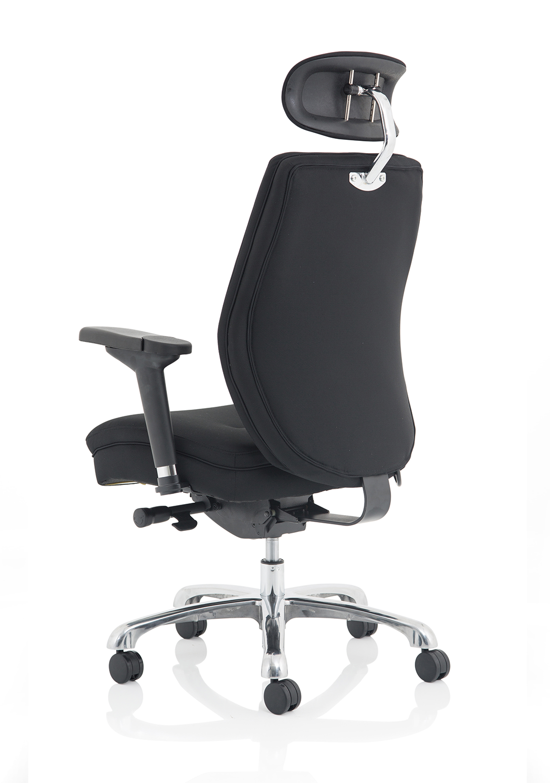 Domino High Back Black Ergonomic Posture Chair with Arms and Headrest