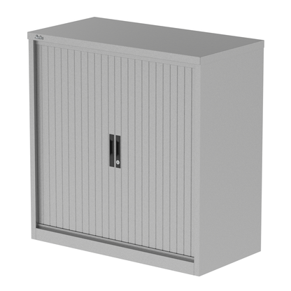 Qube Side Tambour Cupboard With Shelves