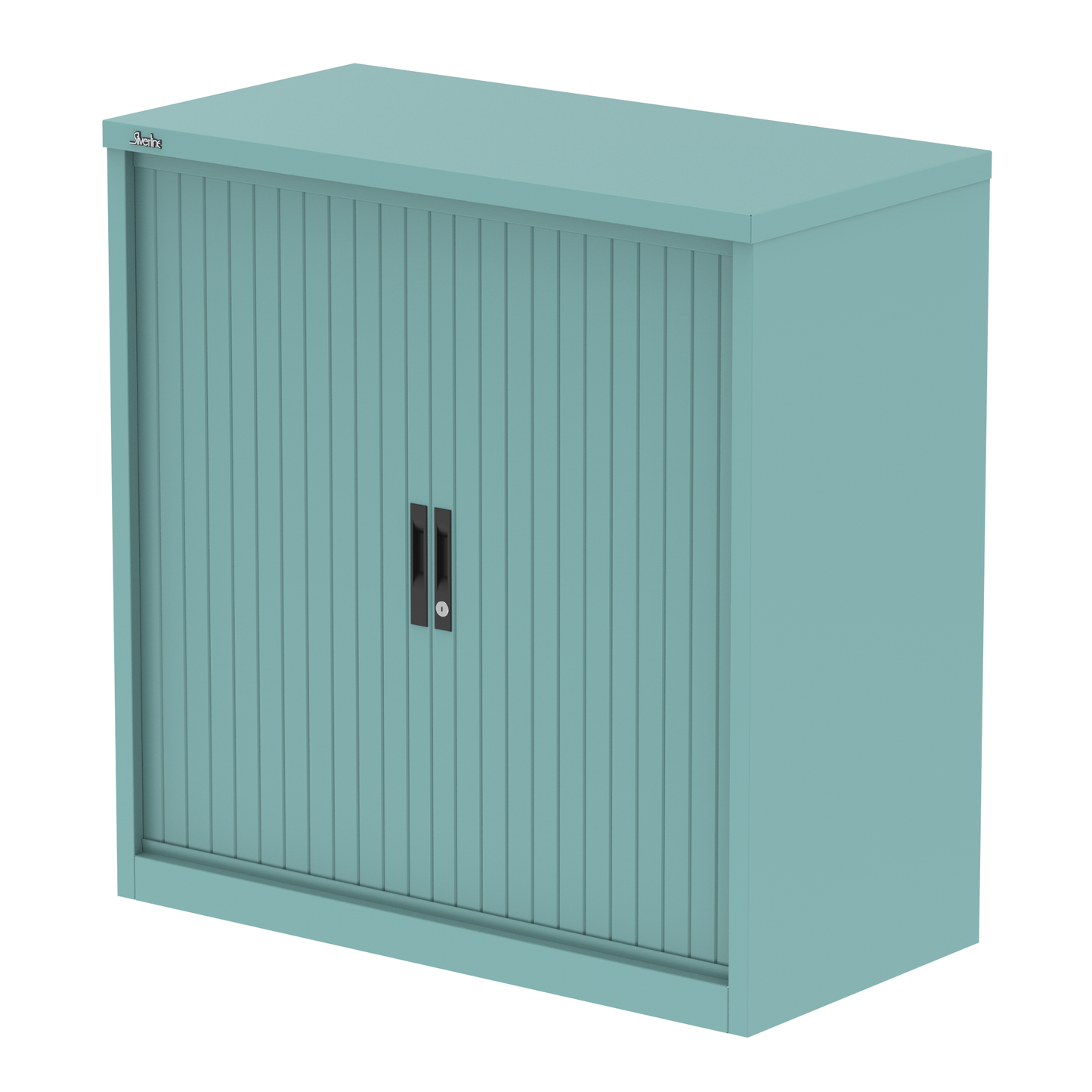 Qube Side Tambour Cupboard With Shelves