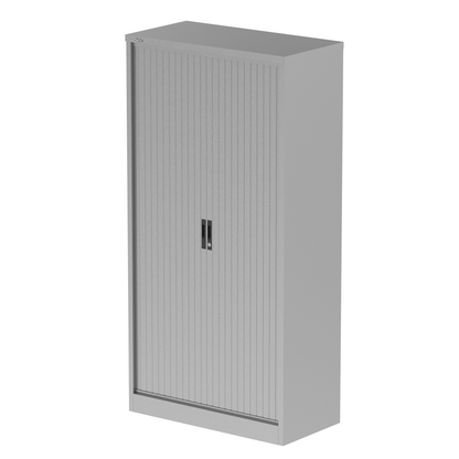 Qube Side Tambour Cupboard With Shelves