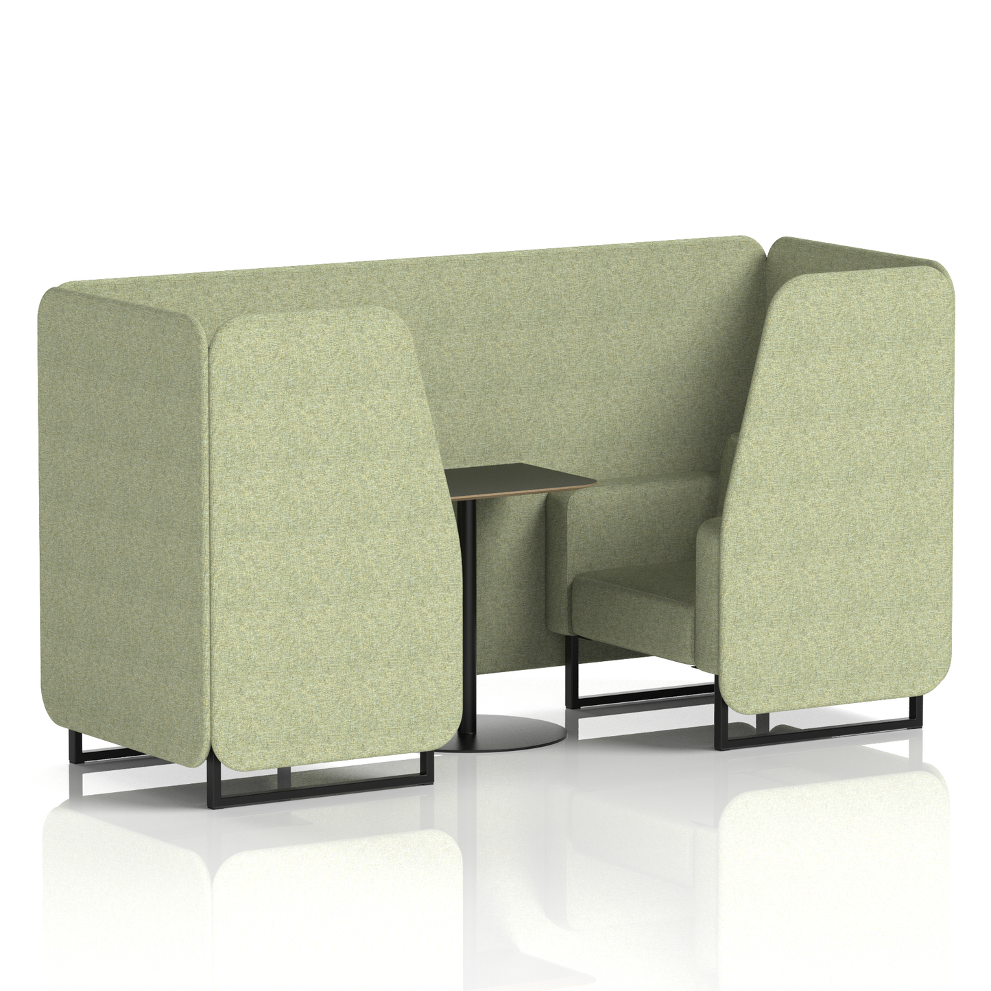 Brixworth Booth With Black Table In Single Tone