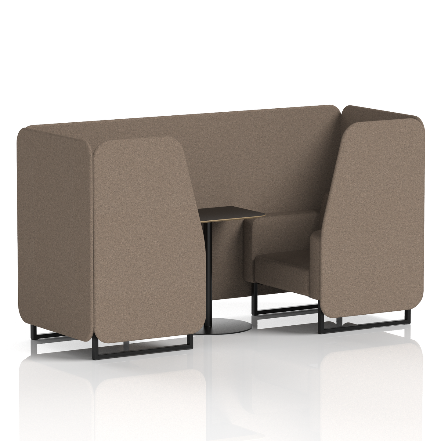 Brixworth Booth With Black Table In Single Tone