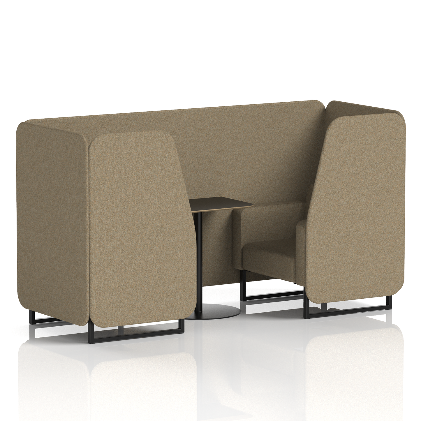 Brixworth Booth With Black Table In Single Tone