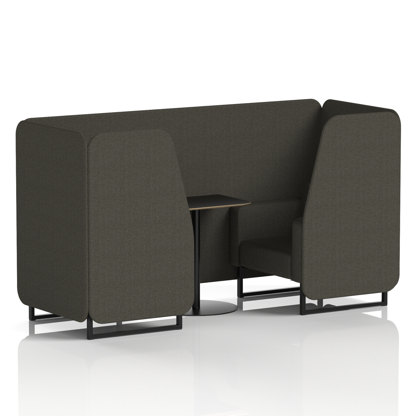 Brixworth Booth With Black Table In Single Tone