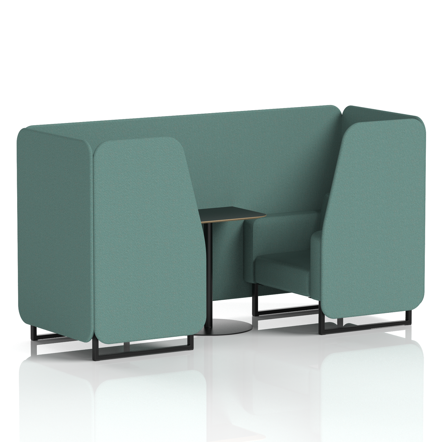 Brixworth Booth With Black Table In Single Tone