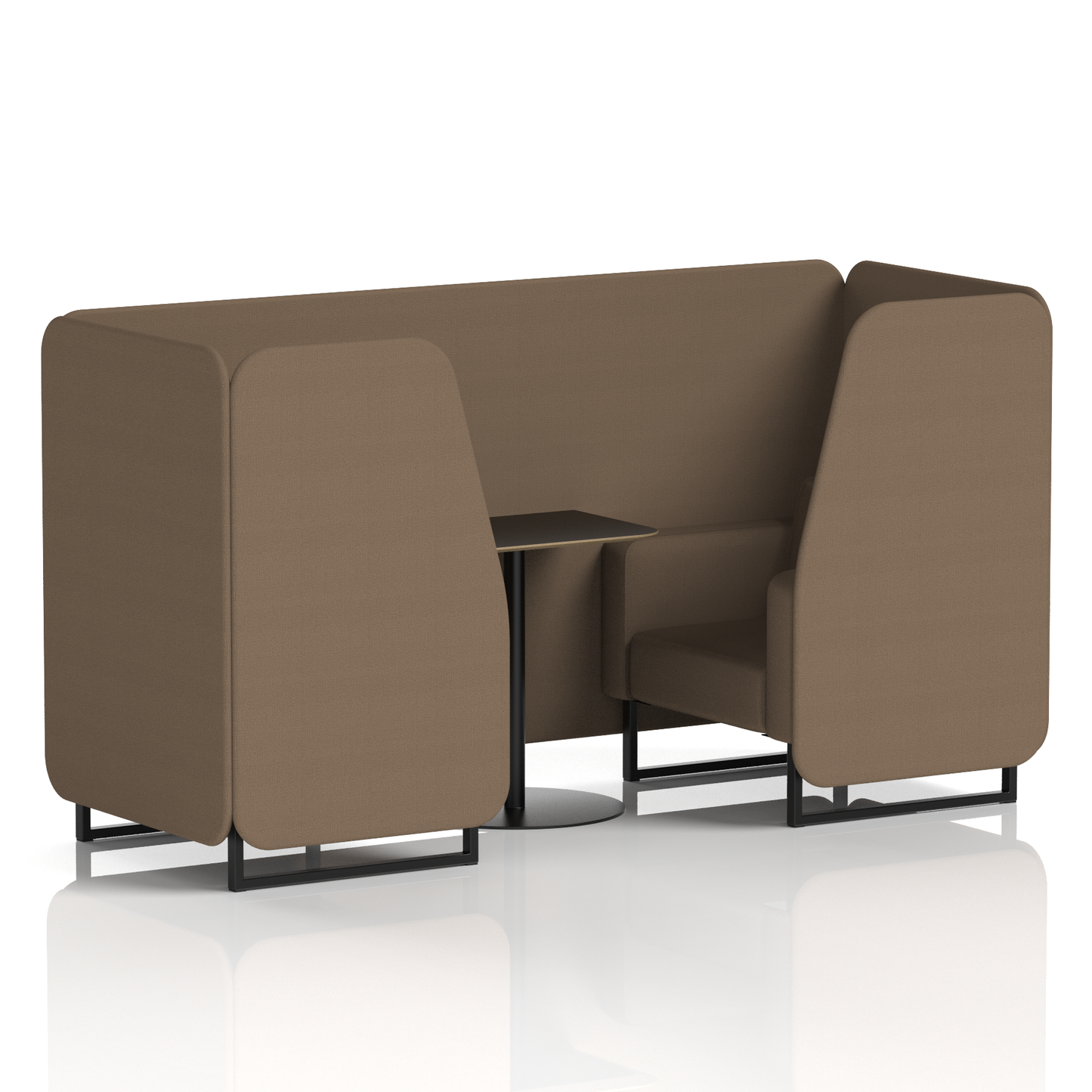 Brixworth Booth With Black Table In Single Tone
