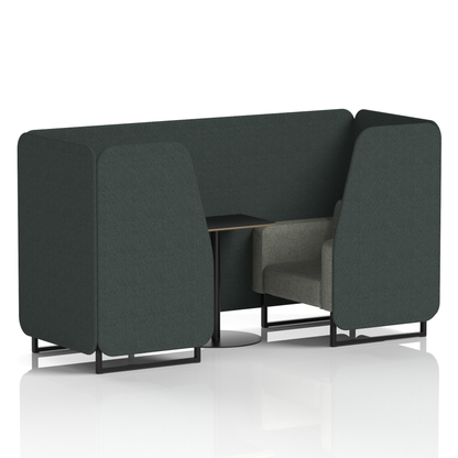Brixworth Booth With Black Table In Two Tone