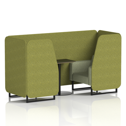 Brixworth Booth With Black Table In Two Tone