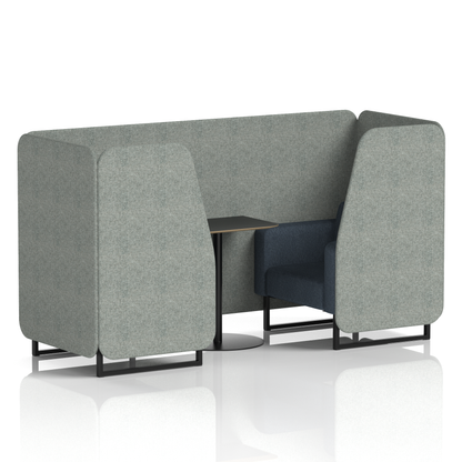 Brixworth Booth With Black Table In Two Tone