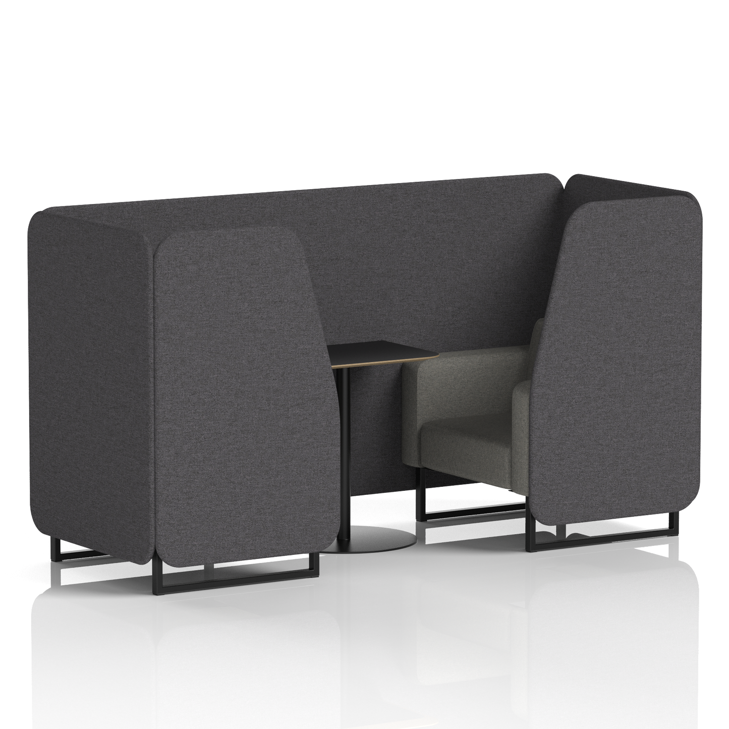 Brixworth Booth With Black Table In Two Tone