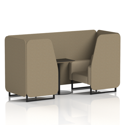 Brixworth Booth With Black Table In Two Tone
