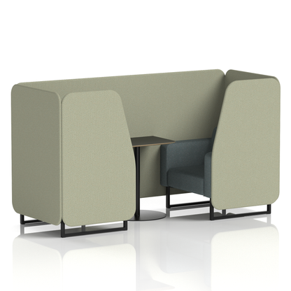 Brixworth Booth With Black Table In Two Tone