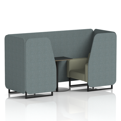 Brixworth Booth With Black Table In Two Tone