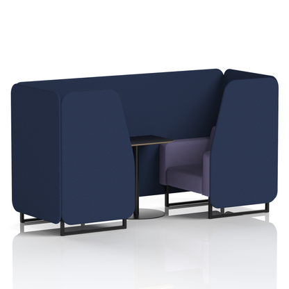 Brixworth Booth With Black Table In Two Tone