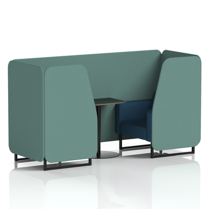 Brixworth Booth With Black Table In Two Tone