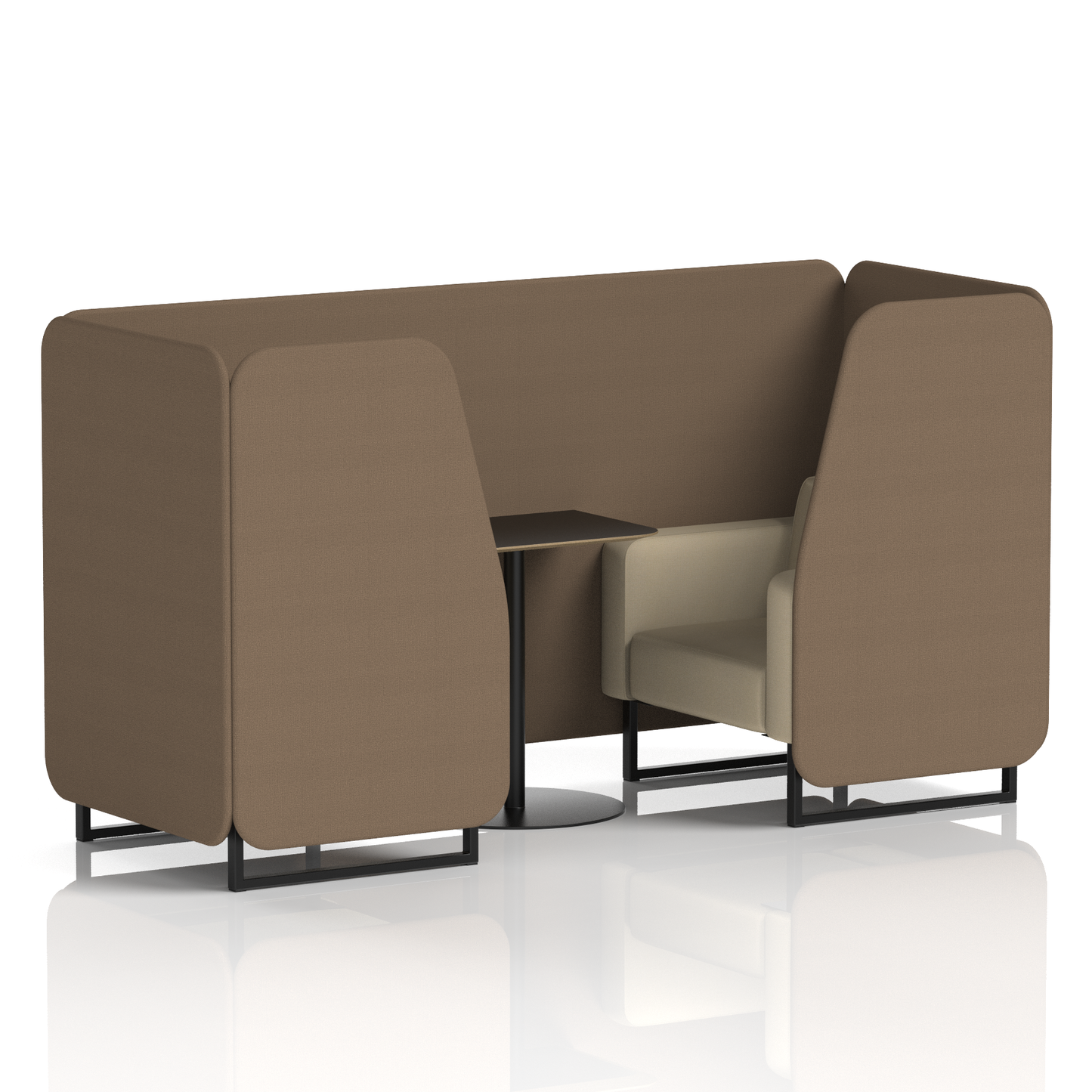 Brixworth Booth With Black Table In Two Tone
