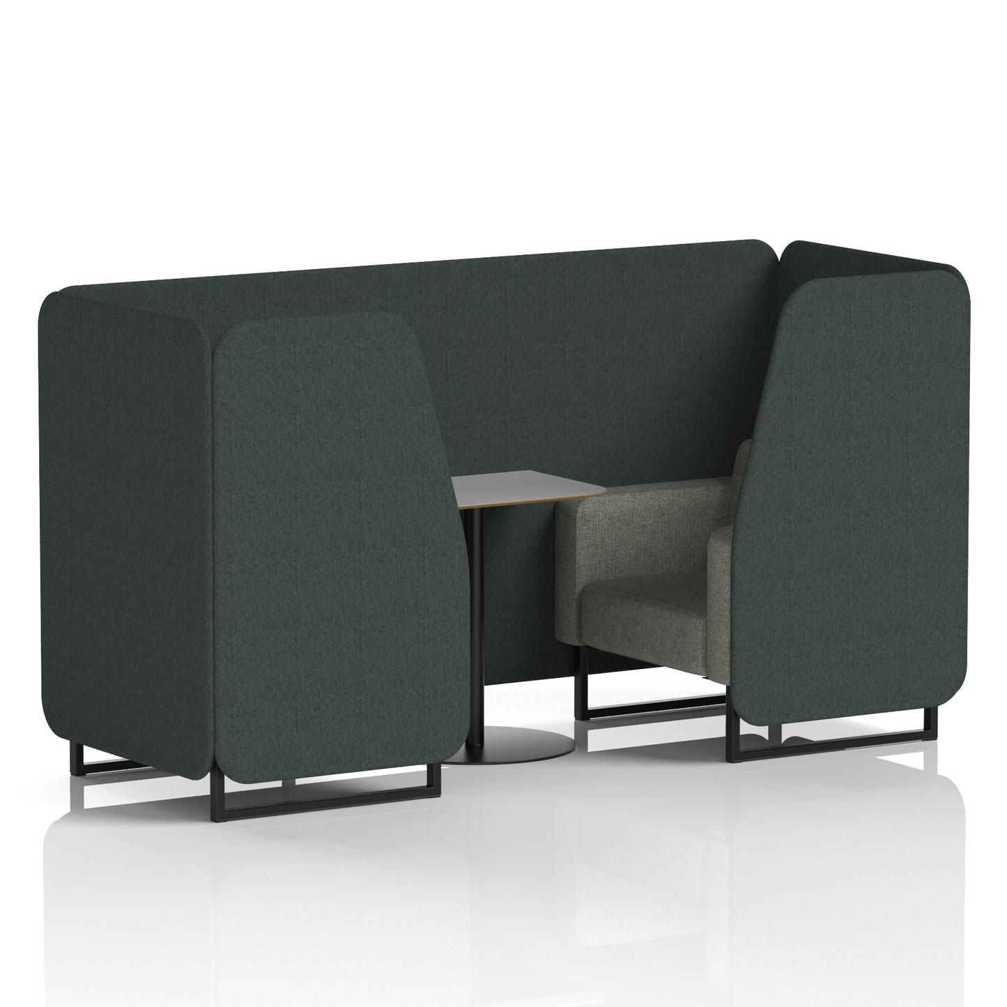 Brixworth Booth With Grey Table In Two Tone