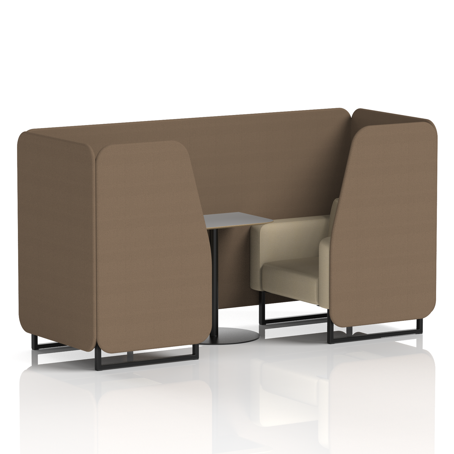 Brixworth Booth With Grey Table In Two Tone